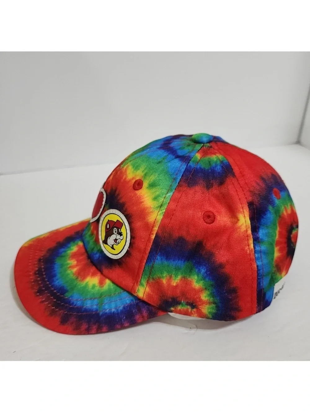 Tie-Dye Kids Baseball Hat with Peace & Heart Patches - Multicolor